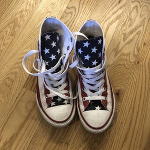 Stars and Stripes High Top Converse